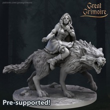 wolf red riding hood tabletop girl dnd august grimm tales darkfantasy greatgrimoire great grimoire 3d print model - Mito3D