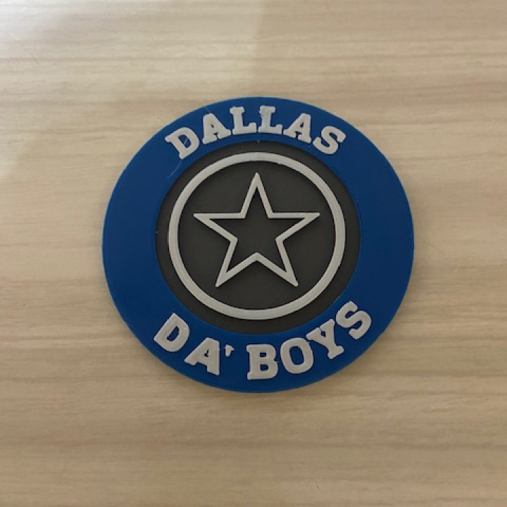 Dallas Cowboys Untersetzer 3D print model - Mito3D