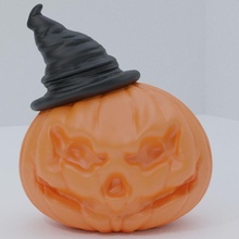 pumpkin halloween witch hatpumpkin halloweentheme Witch 3d print model - Mito3D