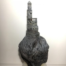 Leuchtturm Aniva schwebend Felsen 3d print model - Mito3D