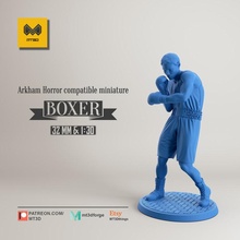 boxeur Arkham horreur compatible table miniatures miniature Horreur 3d print model - Mito3D