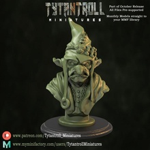 goblin wizard bust pre-supported tabletop stl fantasy miniatures painting 3dprinting dnd 3dpainting 3d print model - Mito3D