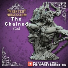 chained god - pre supported 150 mm d&d store demon big boss creature devil dragons dungeons game hell satan large printed fury patreon dnd heaven obsession hath bbeg kikcstarter hellish 3d print model - Mito3D