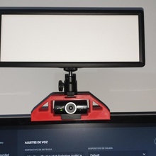 support flash webcam zapata 3d print model - Mito3D