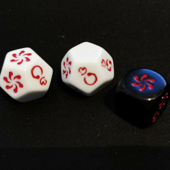 legend rings dices dice rpg roleplaying l5r 3D print model - Mito3D