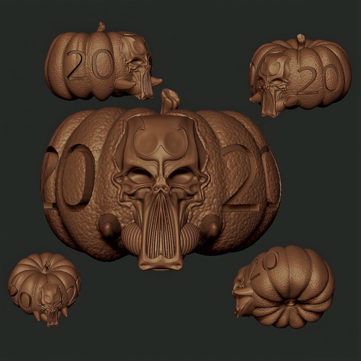 halloween pumpkin 2020 scary spookypumpkin 3D print model - Mito3D