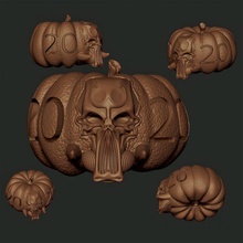 Halloween Kürbis 2020 unheimlich Spookypumpkin 3d print model - Mito3D