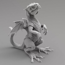 bebê Dragão loja criatura monstro réptil dnd 3d print model - Mito3D