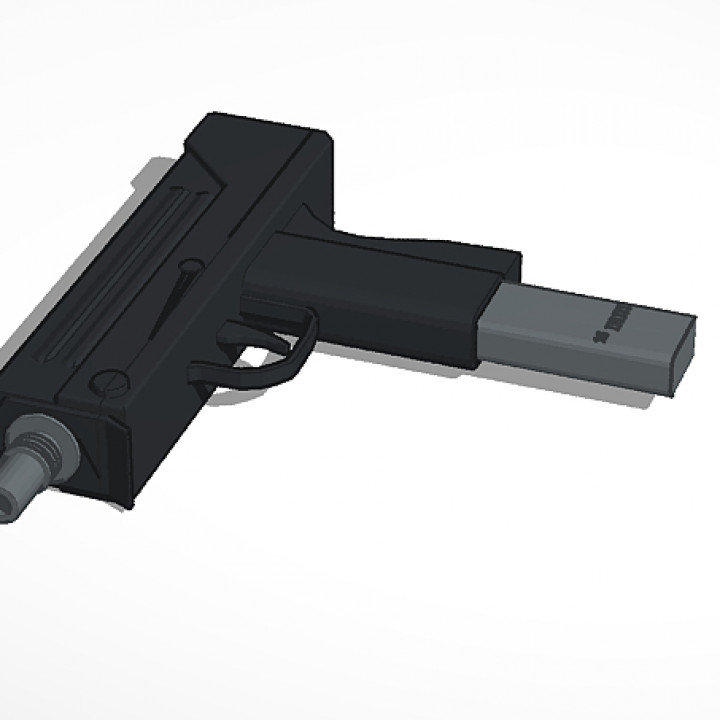 mac-10 replica gun 3D print model - Mito3D