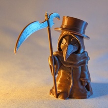 plague doctor mask character scythe chibi reaper plaguedoctor 3d print model - Mito3D