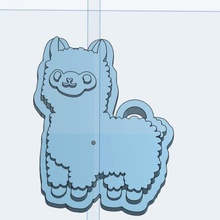 alpaca portachiavi animale carina resina lama elegoomars 3d print model - Mito3D