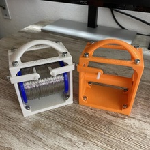 modular solder spool stand - totally healthy smoke machine soldering 3d print model - Mito3D