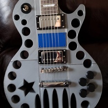 silver star les paul guitar body 3d print model - Mito3D