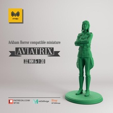 aviatrice arkham orrore compatibile tavolo miniature miniatura Arkham horror 3d print model - Mito3D