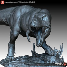 t-rex tabletop dino dinosaur lizard miniatures monster tyrannosaurus 3d print model - Mito3D