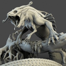swamp creature tabletop boss dragon monster reptile dnd 3d print model - Mito3D