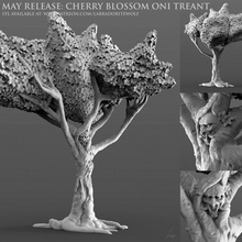 cherry blossom oni treant tabletop demon creature mask mini miniature ent d&d dnd dungeons dragons labradoritewolf japanese 3d print model - Mito3D