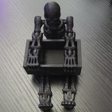 Skelett Hinweis Halter Unterstützung Halloween 3d print model - Mito3D