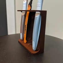 tooth brush stand 3d holder bathroom fdm toothbrush household pla toothbrushstand utility brushstand 3d print model - Mito3D