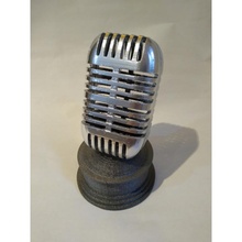 retro micrófono trofeo 3d print model - Mito3D