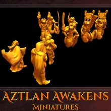 aztlan réveille miniatures table aztèque tombeau serpent minis jungle yuan ti marais chambre culte horreurs ophidien azite 3d print model - Mito3D