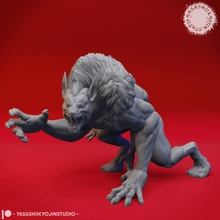 draegloth - tabletop miniature creature monster wolf roleplaying werewolf dnd drow ttrpg 3d print model - Mito3D