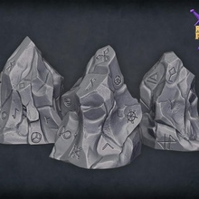 rochers glyphes jeu soutenir magie miniature paysage table sorcellerie runes atout 3d print model - Mito3D