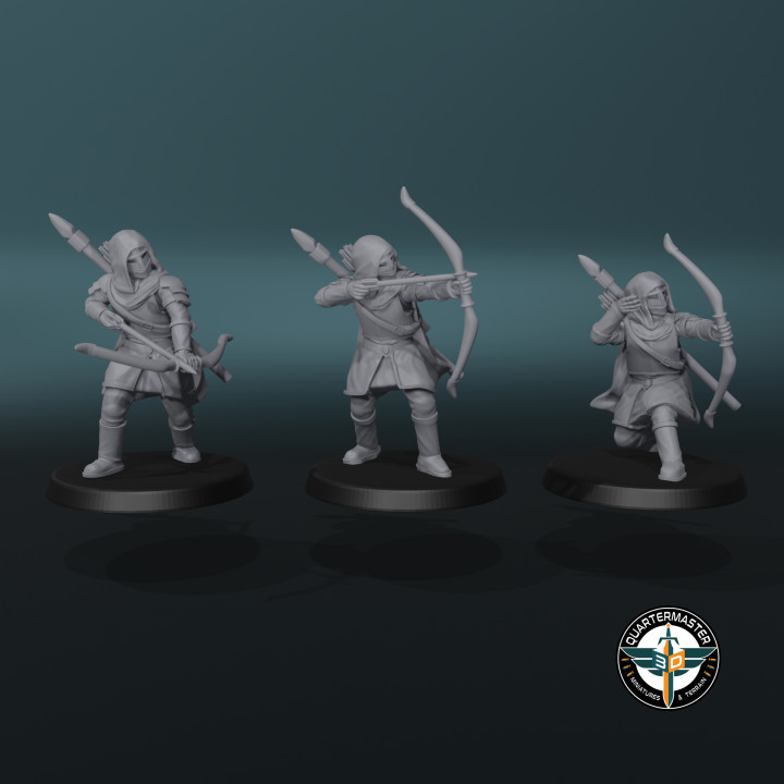 Bogenschützen Ranger Tischplatte Fantasie mittelalterlich Kriegshammer lotr Pfadfinder 9thage Könige Krieges aos mesbg 3D print model - Mito3D