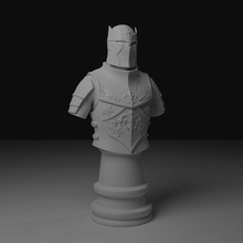 fantasía Caballero busto armadura medieval 3d print model - Mito3D