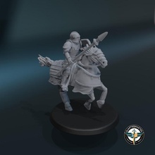 knights mounts modular weapons set 1 tabletop 3d print model - Mito3D