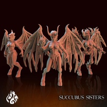 succubus sisters store demon female god hell rpg miniature tabletop dnd pathfinder tabletopgames foundry demons devils crippled crippledgodfoundry crippledgod 3d print model - Mito3D
