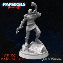 viking raid caller tabletop axe horn valhalla 3d print model - Mito3D