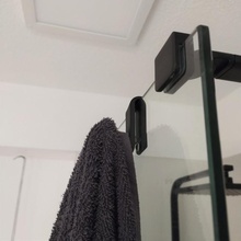 towel hook holder bathroom support wall screen rail serviette porte crochet bain salle 3d print model - Mito3D