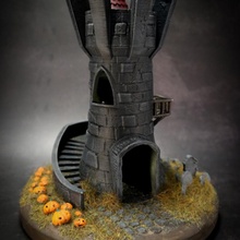 infestato Torre tavolo Halloween modello 3d print model - Mito3D