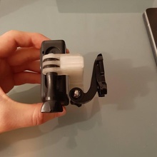 gopro portrait adapter -- low-profile 90 degrees elbow 3d print model - Mito3D
