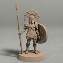 reino Eros capitán miniatura stl expediente mesa antiguo fantasía rpg soldado juego guerra 3d print model - Mito3D