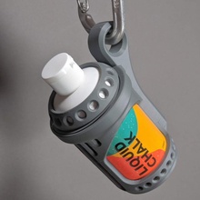 liquido gesso vettore titolare supporto cestino bottiglia arrampicata coperchio vite gabbia moschettone Ripristina 3d print model - Mito3D