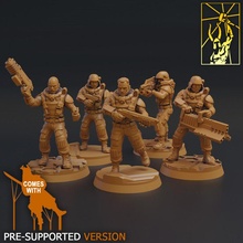 cyber fucina sciopero vigore marines unità tavolo miniature rpg giochi guerra militare titano scfi 3d print model - Mito3D