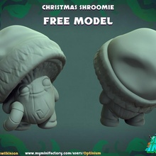 Navidad shroomie miniatura gratis dragones mazmorras fantasía regalo monstruo seta mesa d dnd myconid 3d print model - Mito3D