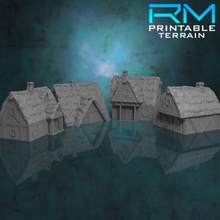 Fırtına koruması yapılmamış Uffmoor barakalar masaüstü fantezi Ortaçağa ait arazi dağılmak saz kulübe 3d print model - Mito3D