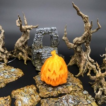 Jack Laterne Halloween Kürbis gruslig Unterstützung Urlaub Jackolantern transparent jack o' lantern 3d print model - Mito3D