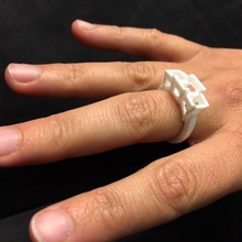 3 anillo piedra joyería 3d print model - Mito3D
