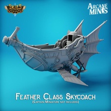 airship - feather class skycoach store aircraft boat dragon dungeons fly machine rpg ship sky terrain steampunk flying taxi air roleplaying tabletop elemental flyer flight d&d 28mm dnd 35mm flies 32mm skiff eberron blimp 3d print model - Mito3D