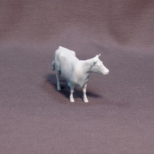 young cow animal creature farm nature pet bull horn mammal meat west cowboy milk beef neat cattle ranch beasts nowt livestock 3d print model - Mito3D