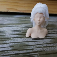 elf bust - experiment separate parts art girl hair sculpture statue test warrior woman person elven awsome scavenger 3d print model - Mito3D