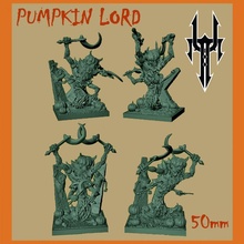 pumpkin lord 4 pose set tabletop halloween october charactersetof4 3d print model - Mito3D