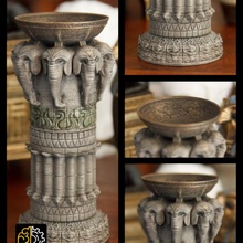 pillar elephant bowl column gaming temple terrain tabletop d&d 28mm dnd scenery 32mm 3d print model - Mito3D