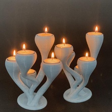 coral candelabra & garden decorations dining lighting candles tealights candelabras furnature 3d print model - Mito3D