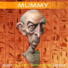 Mumie Ventilator Kunst Büste Halloween Grusel Monster Miniatur 3d print model - Mito3D