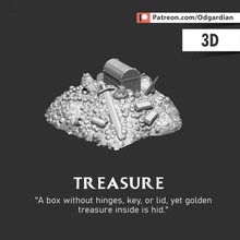treasure - loot pile gold dungeon chest pouch 3d print model - Mito3D